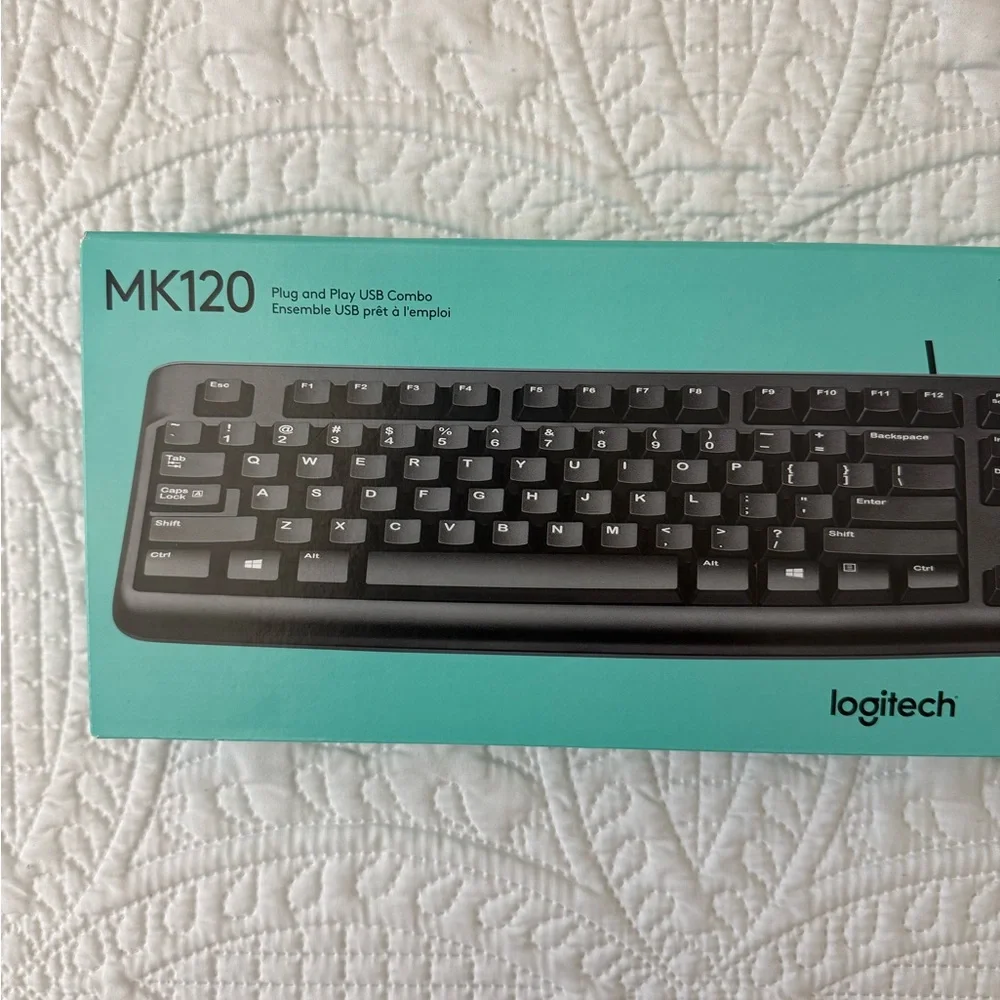 Logitech MK120 USB Keyboard and Mouse Set - Black